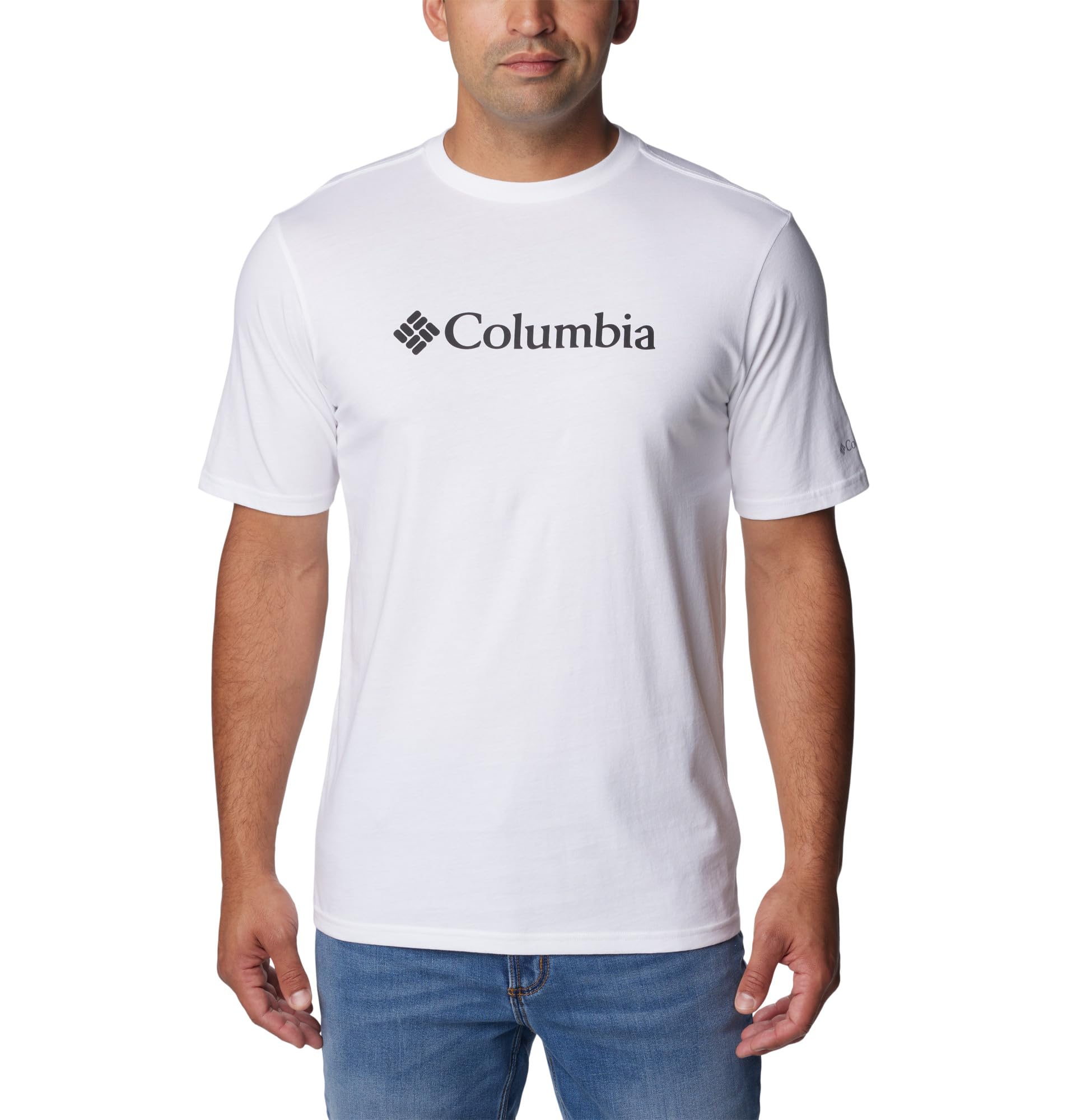 ColumbiaMen's CSC Basic Logo Short Sleeve Short Sleeve Shirt, White, Size XXL