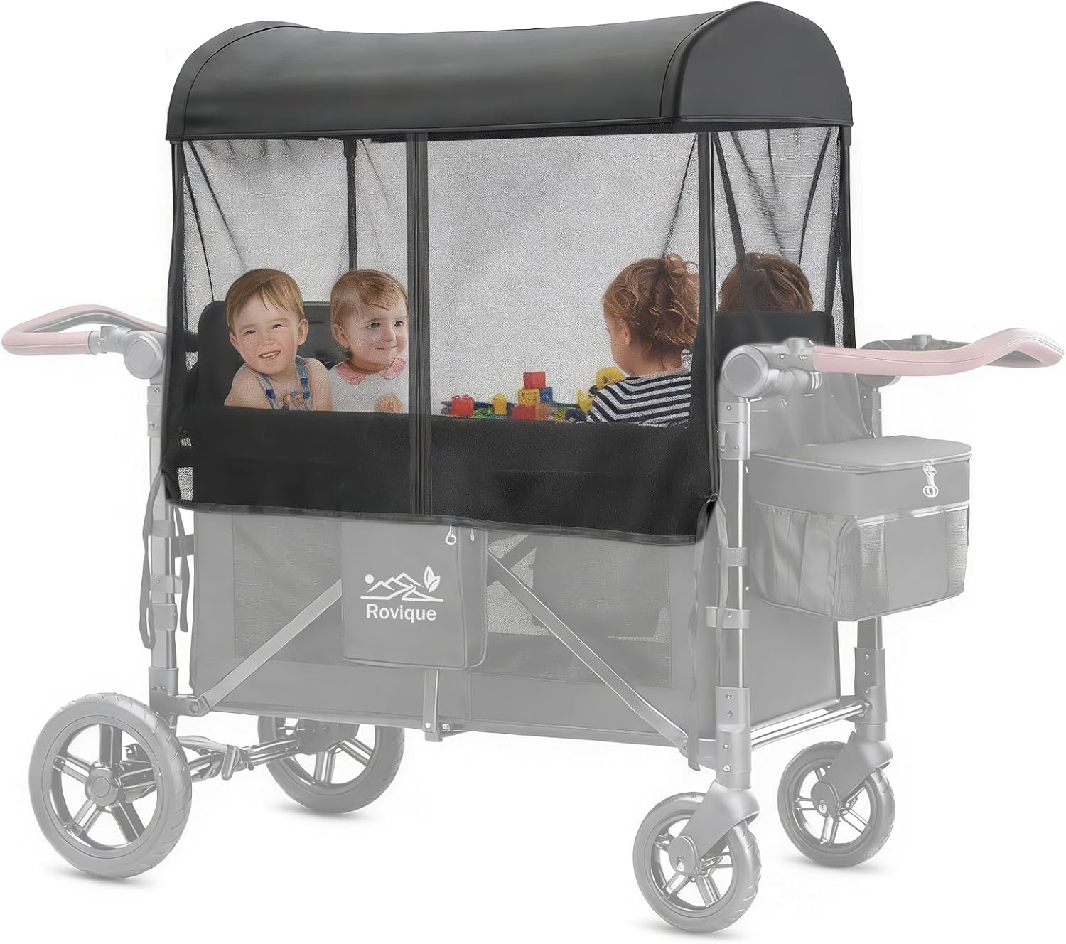 Rovique Mosquito Net for Stroller Wagon, Baby Mosquito Net with Upgraded Hexagonal Mesh, Insect Protection Netting, Compatible with Rovique Stroller Wagon Accessories (R1Y Wagon)
