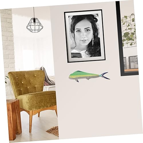 Miniatura 3 de VOSAREA Escultura de cristal 1 juego de colgante de tiburón junto al mar océano decorativo peces de acero inoxidable decoración del océano