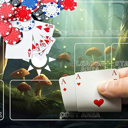 Miniatura 6 de Alfombrilla de mouse para TCG, tapete de juego, 23.6 x 13.8 pulgadas, tapete de juego para MTG RPG CCG, juego de cartas, tapete de mesa perfecto