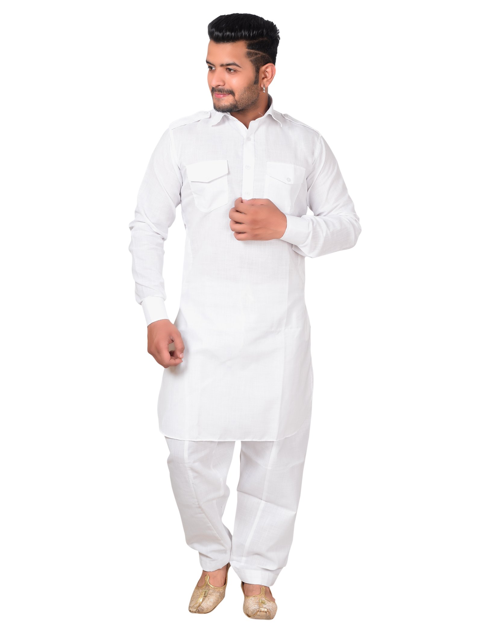 slks india craftMen's Cotton Pathani, Salwar Suit