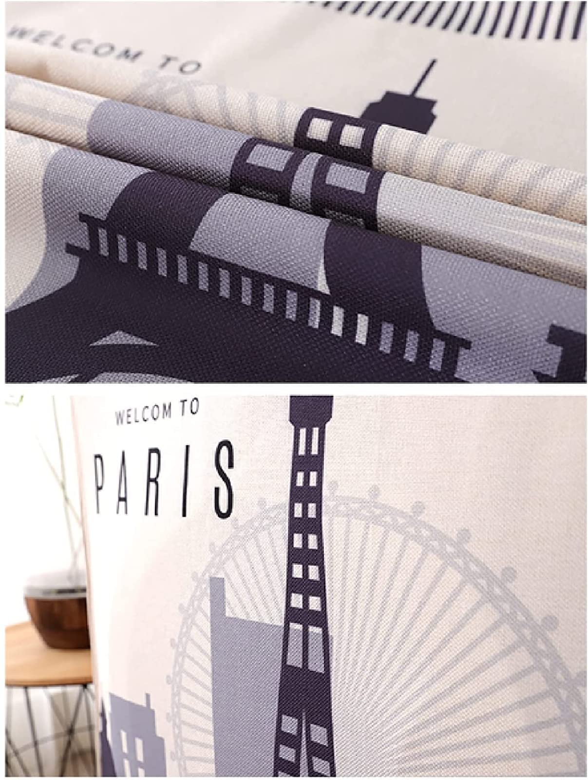 Pokrowiec na pralkę, automatyczna osłona suszarki do pralki ładowanej od przodu (Eiffel Tower, rozmiar L 60 x 60 x 85 cm)
