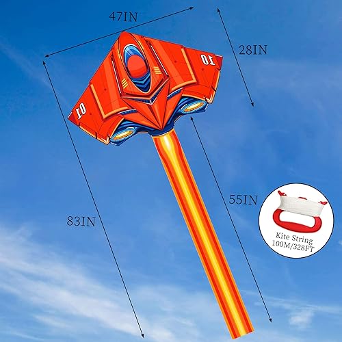 Miniatura 4 de Cometas de avión para niños de 4 a 8 a 12 años, cometa de avión grande para adultos fácil de volar, cometa para niños pequeños de 3 a 5 años, gran