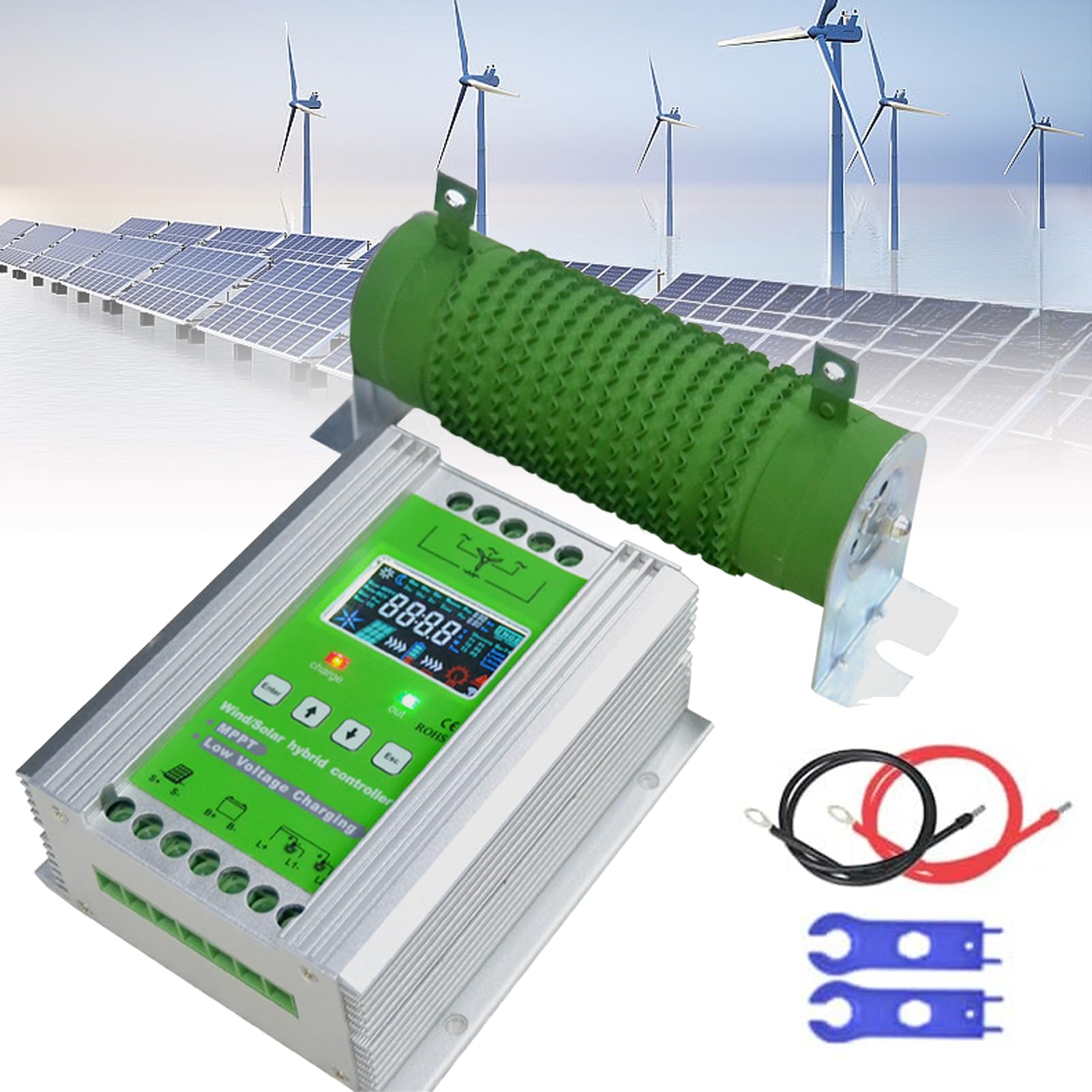 Regulador Carga Solar Eolico Controlador Mppt Controlador De Carga HíBrido Solar EóLico For Carga De Turbina EóLica BateríA De Gel De Plomo Y Litio