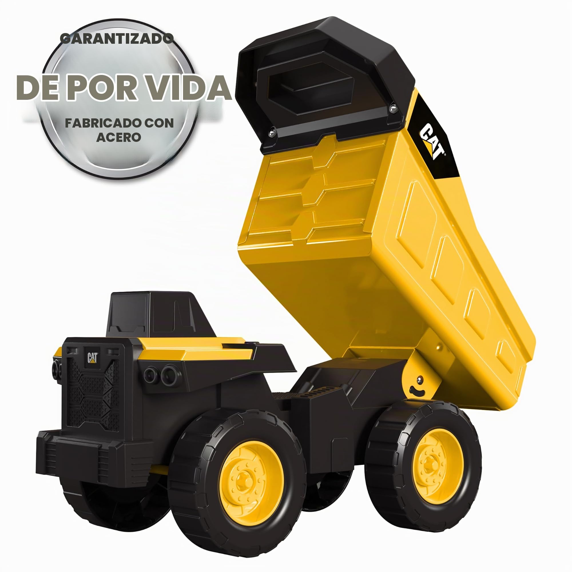 CATtoysOfficial Camión Volquete para Niños | Vehículo de Construcción de Acero | Juguete Resistente con Volquete Funcional | Regalos y Juguetes para Niños de 3 Años o Más | Juguetes al Aire Libre