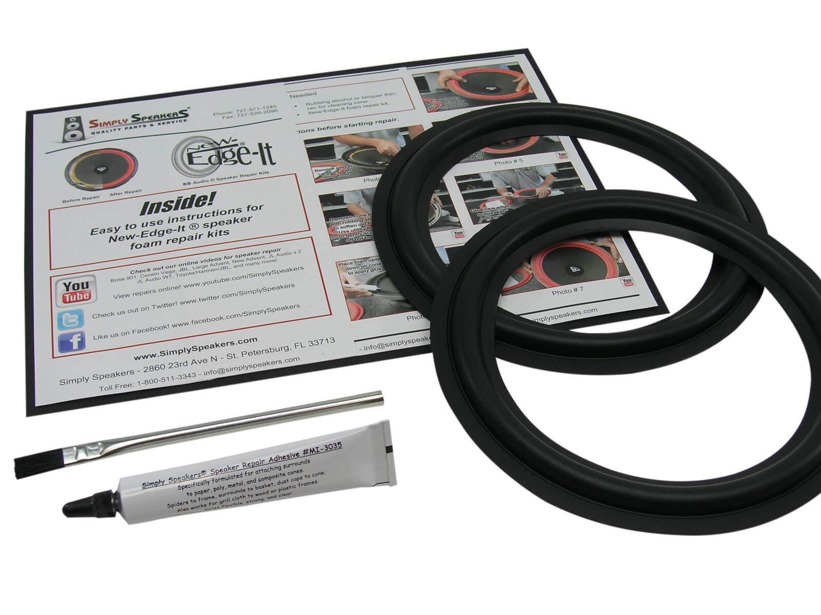 Amazon.com: Klipsch Rubber Edge 8 Inch Speaker Repair Kit RSK-8