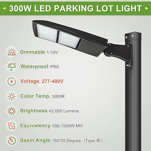 Vista 33 de LED Flying Direct luz LED para la calle, estacionamientos, postes, áreas exteriores, 5000k, DLC UL (café), 150.00watts, 480.00 volts 150 W