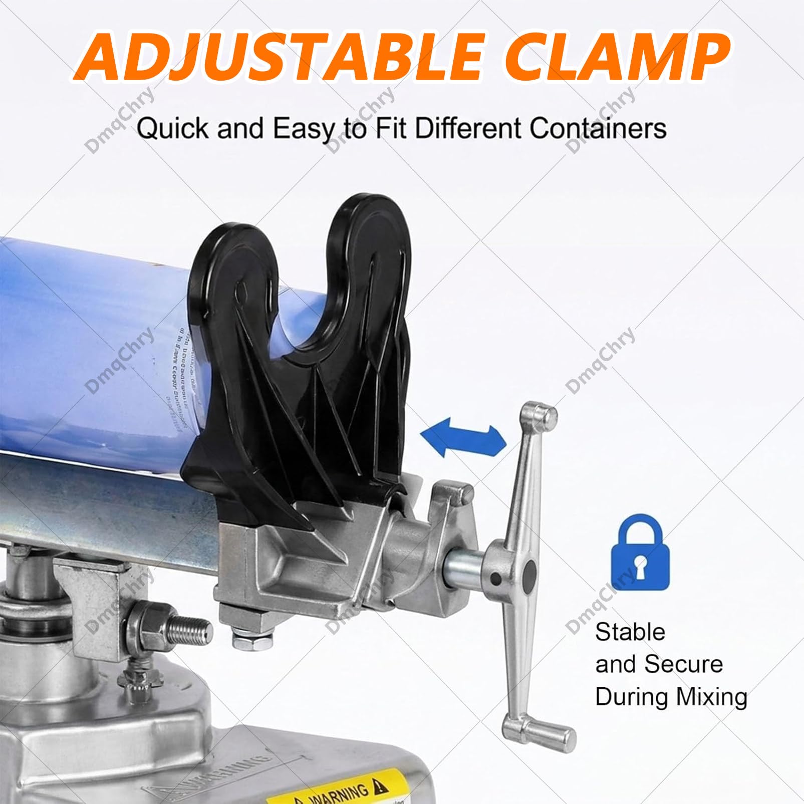 Agitador neumático de Pintura con Abrazadera Ajustable, Mezclador de Pintura accionado por Aire a 700 RPM para cubetas Redondas y cuadradas de 1 a 5 L, oscilación de 30° a Izquierda y Derecha