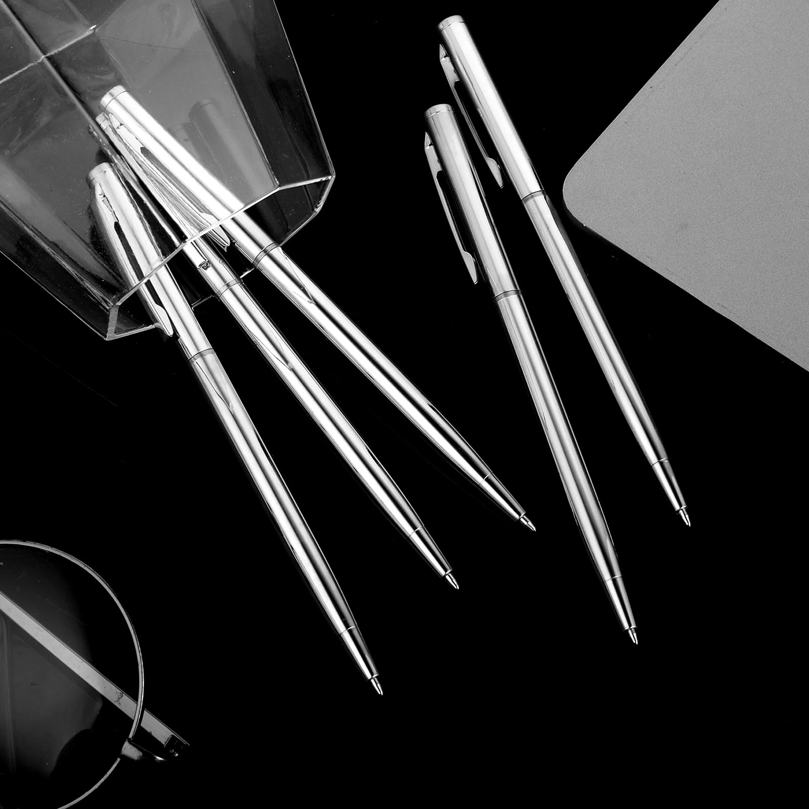 Novepen Kugelschreiber Set – 8 Stück, Schwarze Tinte, 1,0 Mm Spitze, Weicher Griff