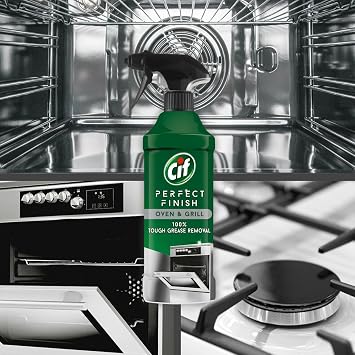 Cif Perfect Finish 100% Tough Stain Removal Spray for Stainless Steel, Anti Limescale, Oven & Grill or Anti Mould Effective Degreaser for Kitchen and Outdoor, 435ml (Buy 6, Oven & Grill)