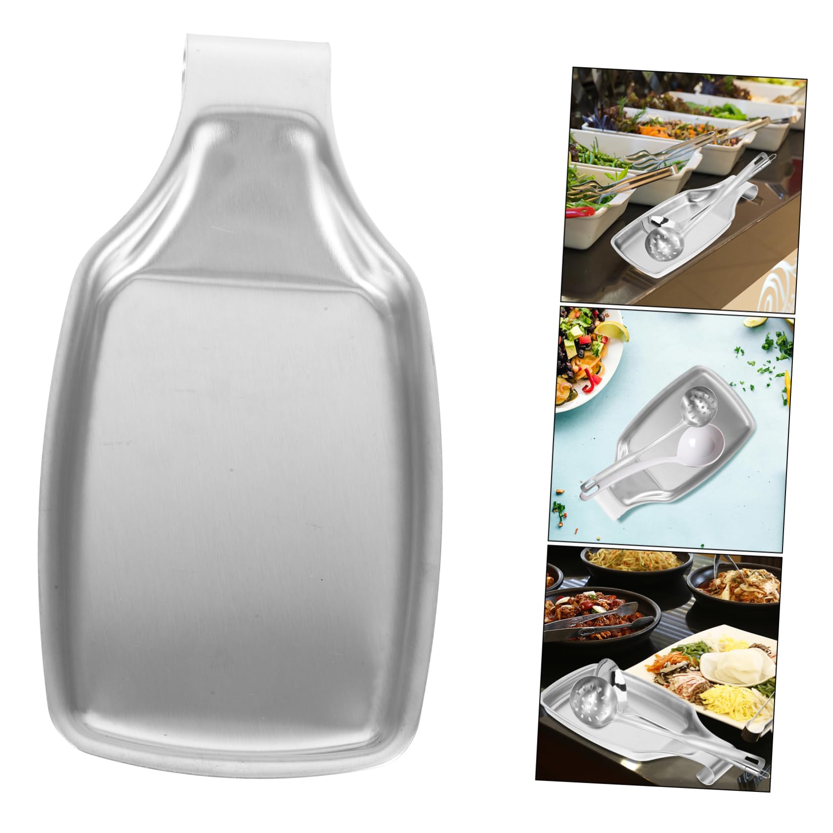 2 Stück Edelstahl Löffelhalter Und Spatelablage Multifunktionale Küchenutensilienhalter Für Buffet Und Haushalt Rostfrei Leicht Zu Reinigen