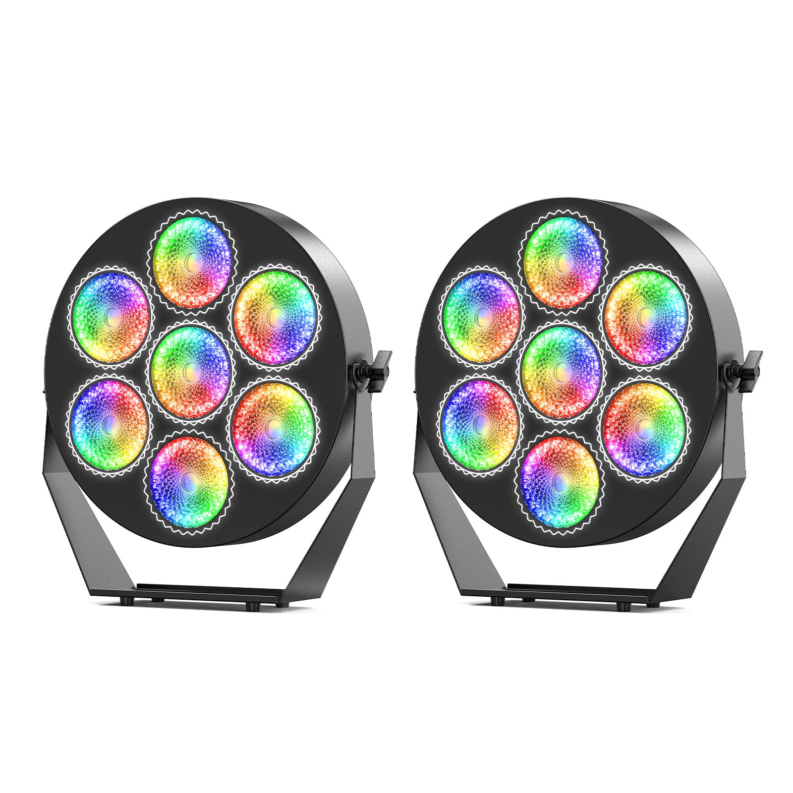 2PCS Proiettore da Palcoscenico RGB LED, Proiettore LED da 250W con Attivazione tramite Suono,Luci da Palcoscenico Retrò con DMX e 13CH per Teatri, Matrimoni, Spettacoli Teatrali, Bar, Natale