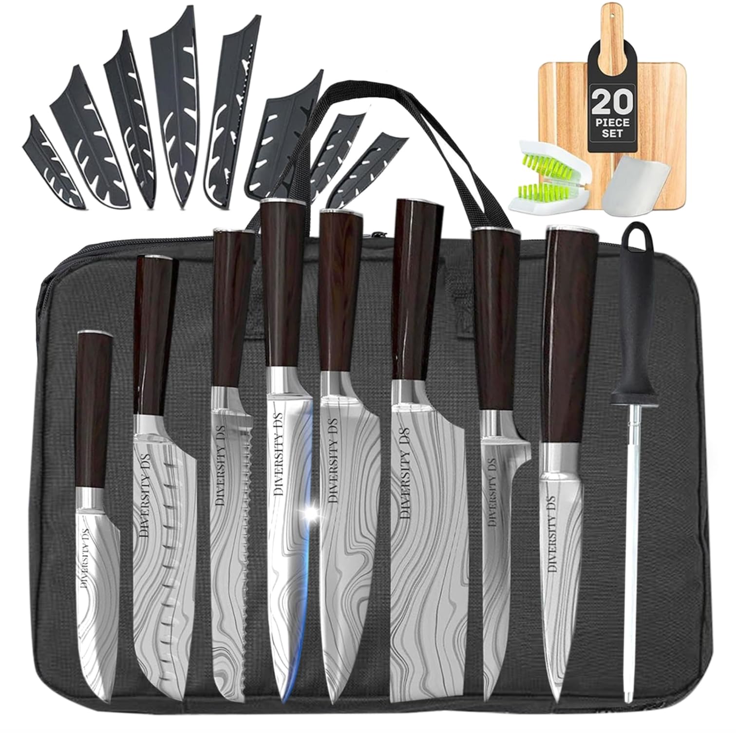 best professional chef knife set with roll bag