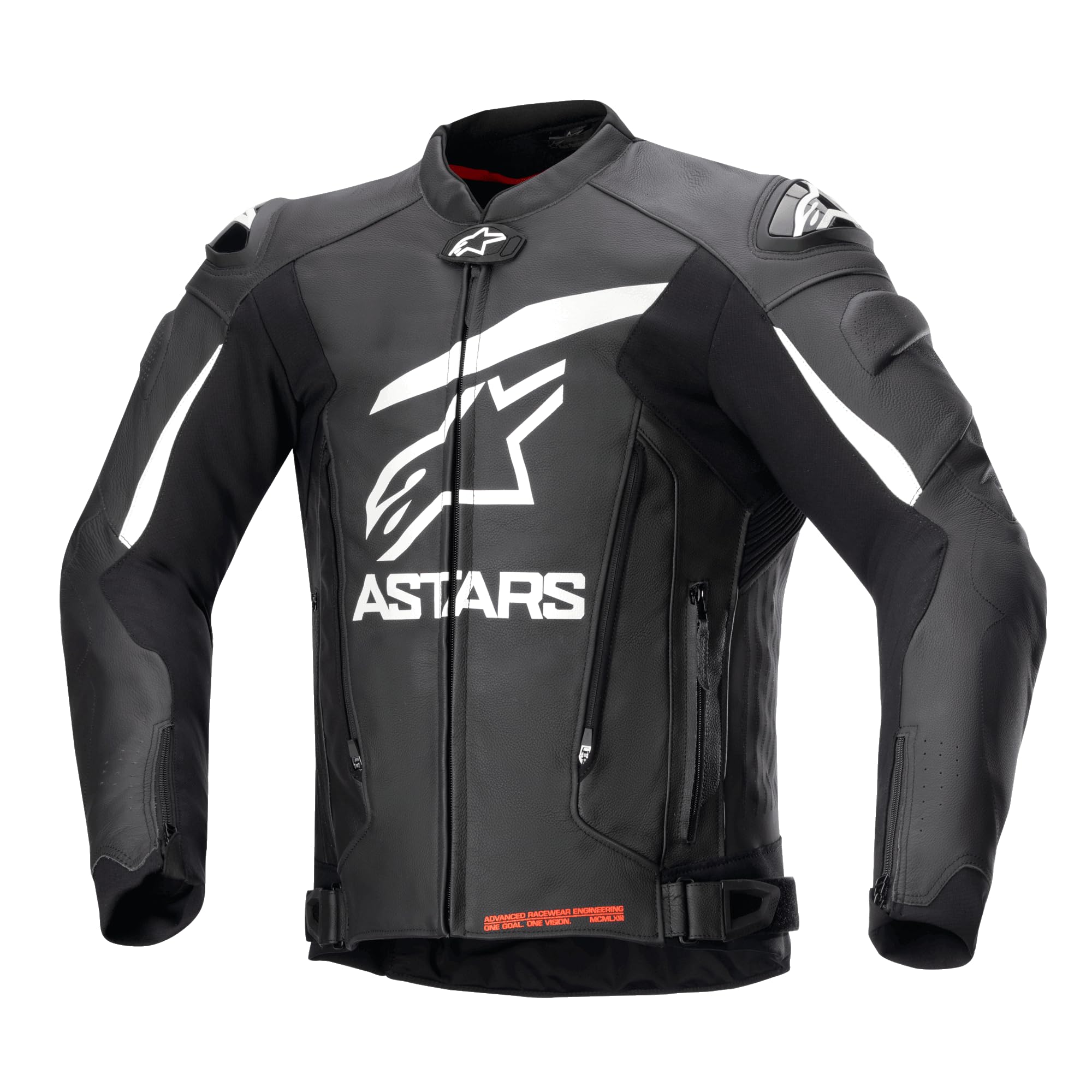 Alpinestars GP Plus V4 Leather Motorcycle Jacket - 58 - Black / White, Black/white