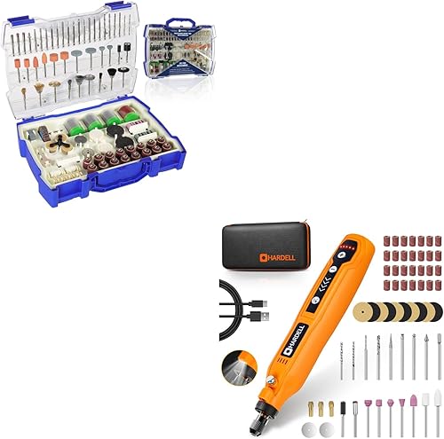 HARDELL Mini herramienta rotatoria inalámbrica con 282 piezas de accesorios de herramientas rotativas Kits universales