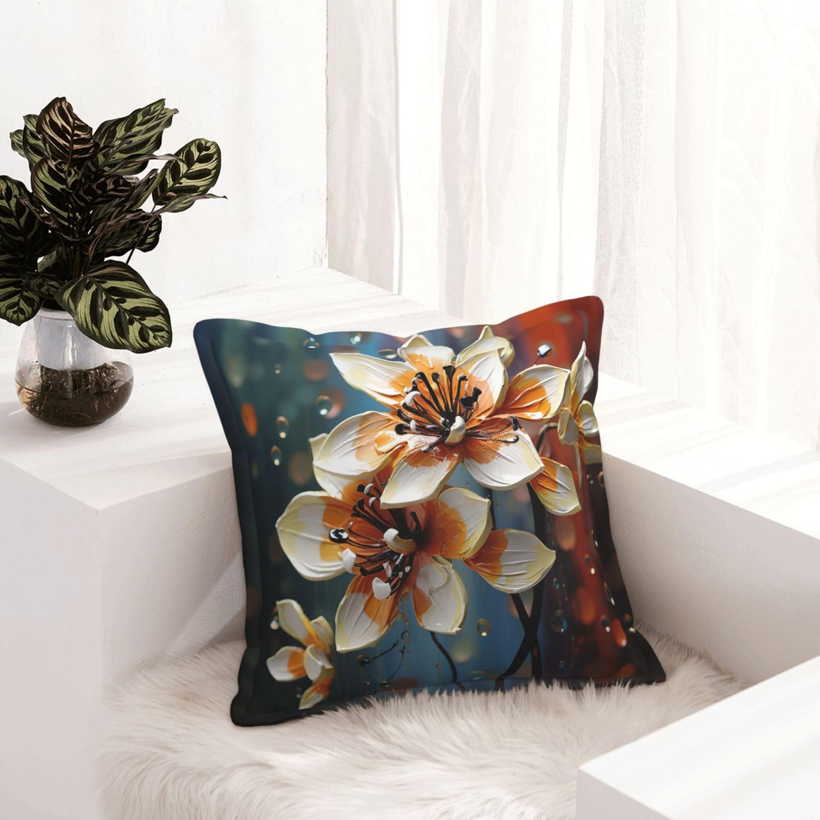 Housses de coussin motif floral similicuir pour une maison accueillante