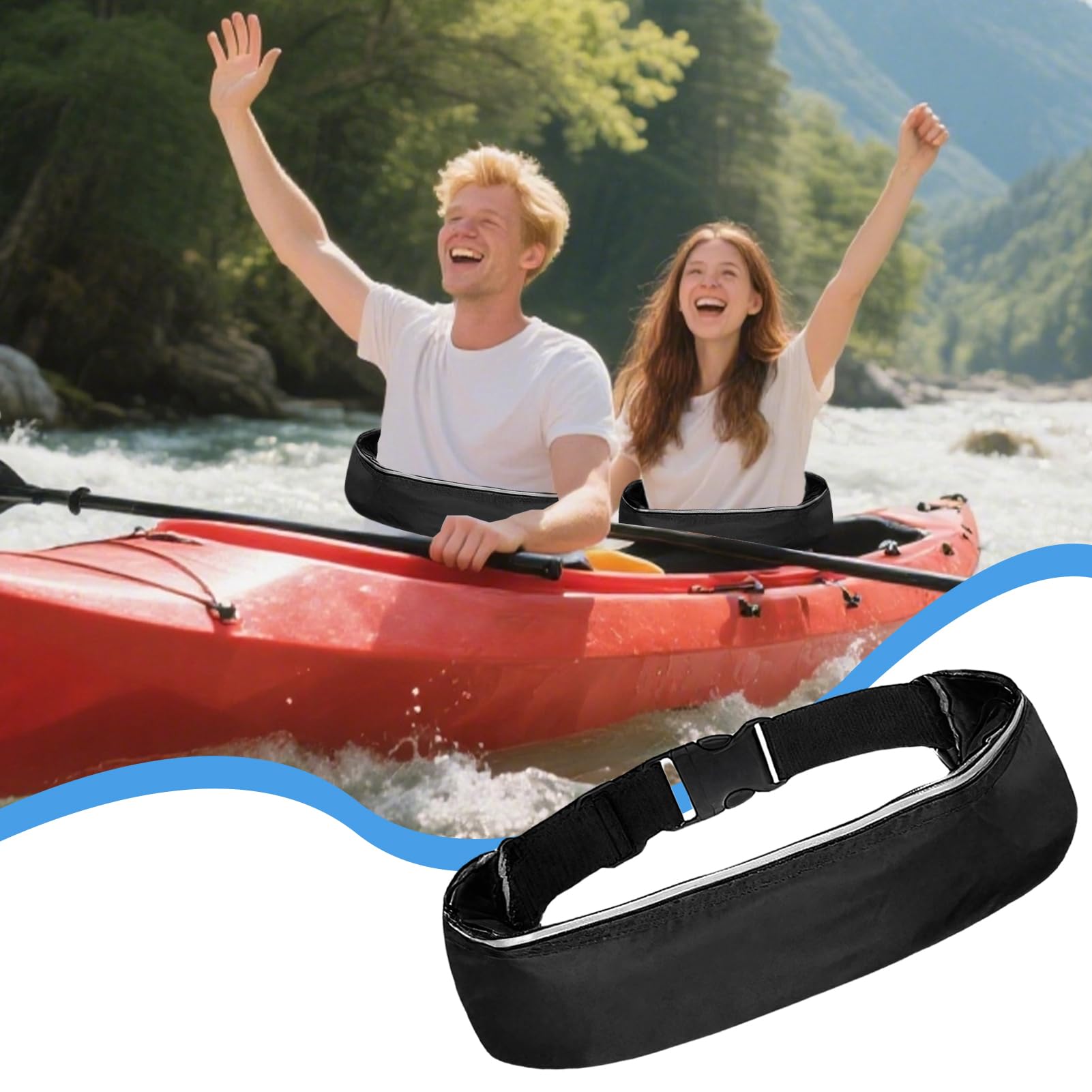 Cintura Di Nuoto Gonfiabile Anti-Creving Gonfiabile Rapido | Cintura Gonfiabile Per Nuoto Adulti Donne Uomini Principianti Kayak Stand Up Paddle Pesca e Snorkeling