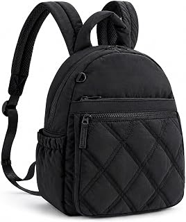 Mini Backpack for Women, Quilted Puffer Small Backpack | Lightweight backpack purse, casual checkered daypack, water-resistant bookbag, perfect for daily travel college, gift choice