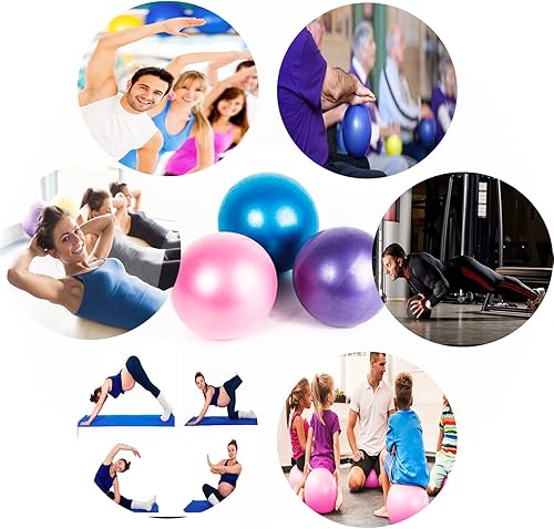 Miniatura 7 de 9-Inch Pilates Exercise Ball for Yoga, Barre, Fitness & Physical Therapy Mini Squishy Balance Ball for Home Workouts