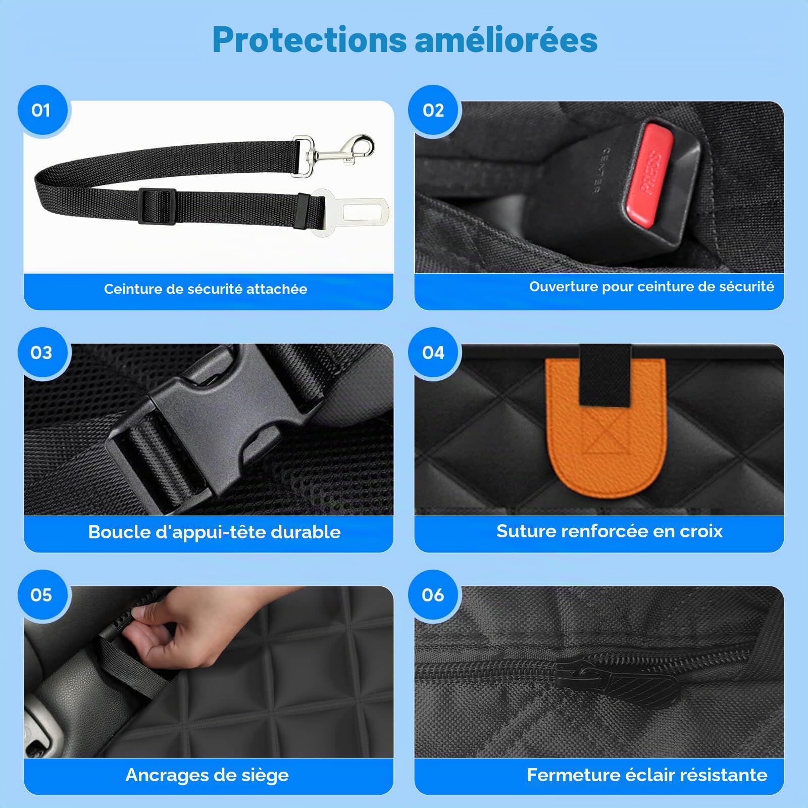 Protection Voiture Chien, aux Rayures et Imperméable Protection Voitures Chien, Fond Rigide Extension Housse Protege Voiture pour à la Plupart des Voitures et SUV(400lb)
