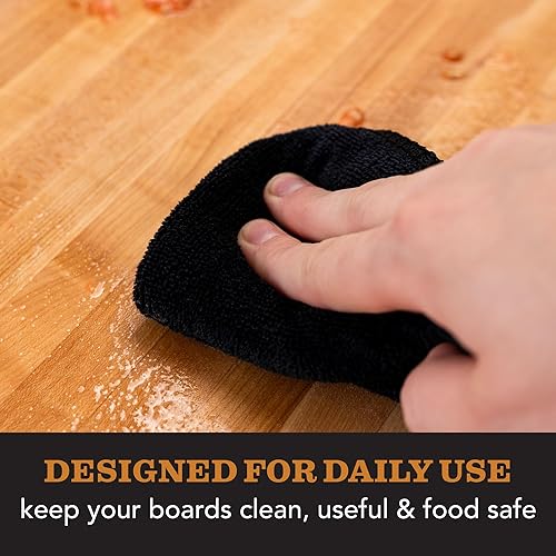 Miniatura 5 de CLARK'S Limpiador en aerosol natural para tablas de cortar, con paño de microfibra, para encimera de madera, ingredientes puros, agua filtrada,