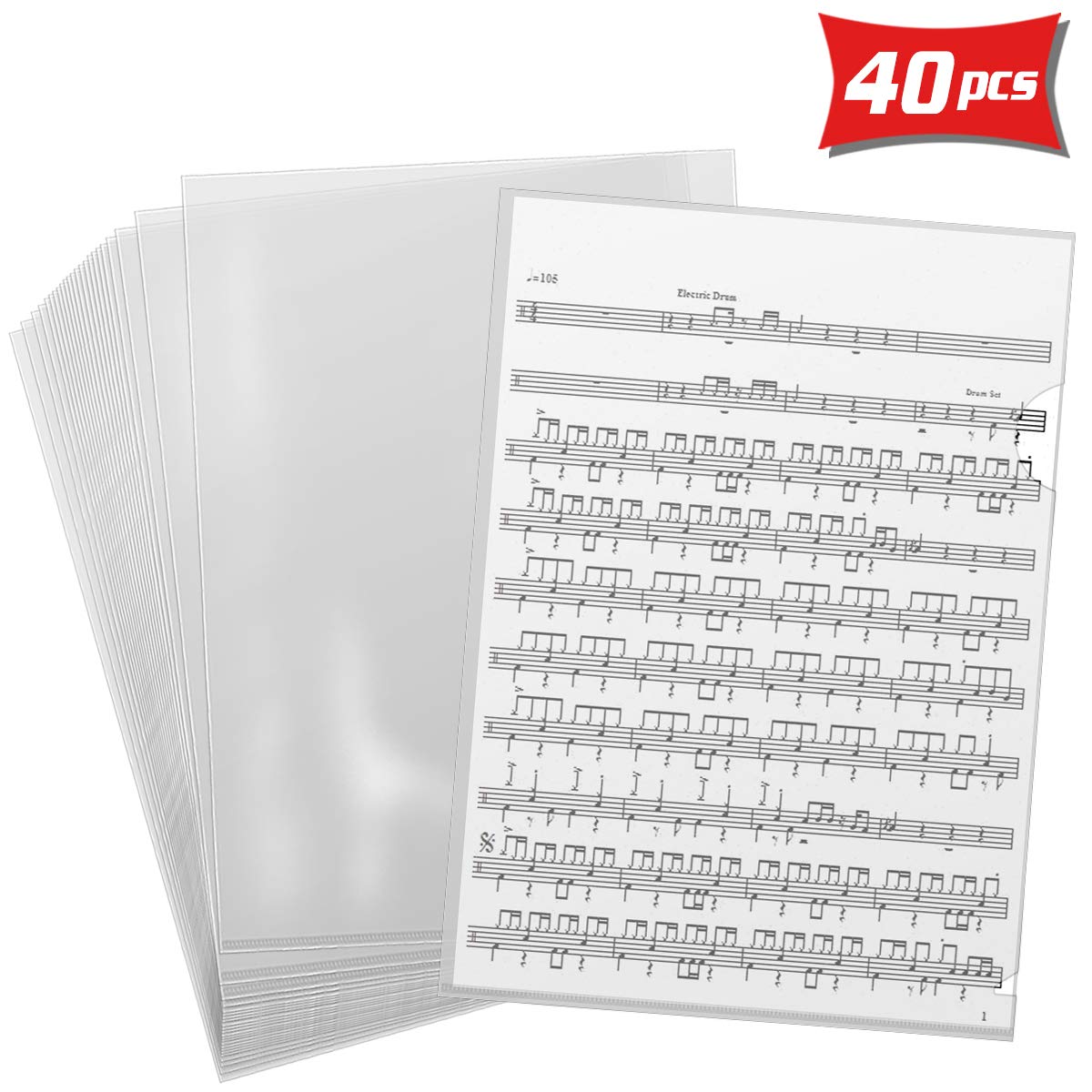 Buy Amersumer 40PCS Clear Plastic Document Folders, US Letter/ A4 Size