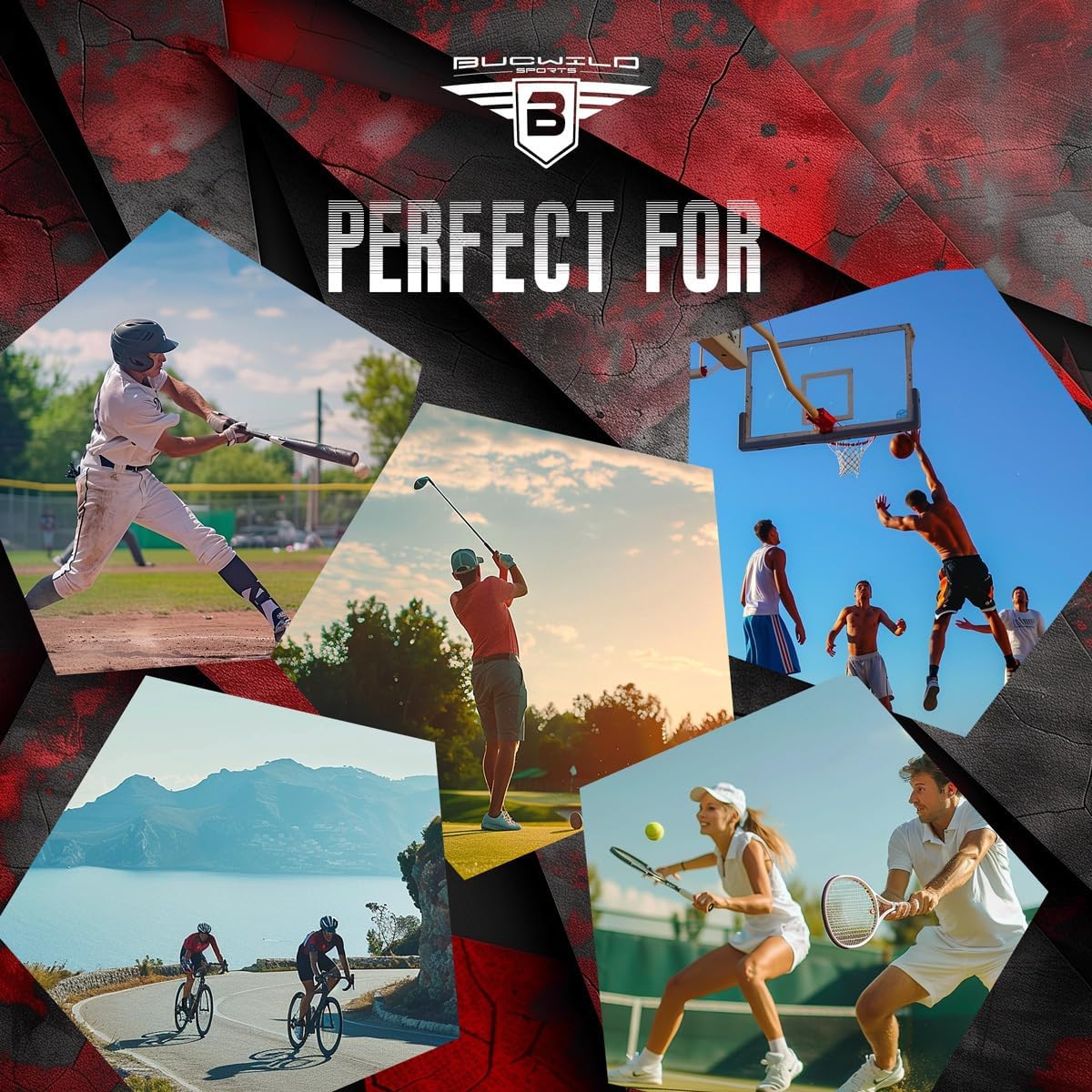 Bucwild Sports Baseball Arm Sleeve - Youth & Adult 1 Pair - Football Basketball Cycling Tennis