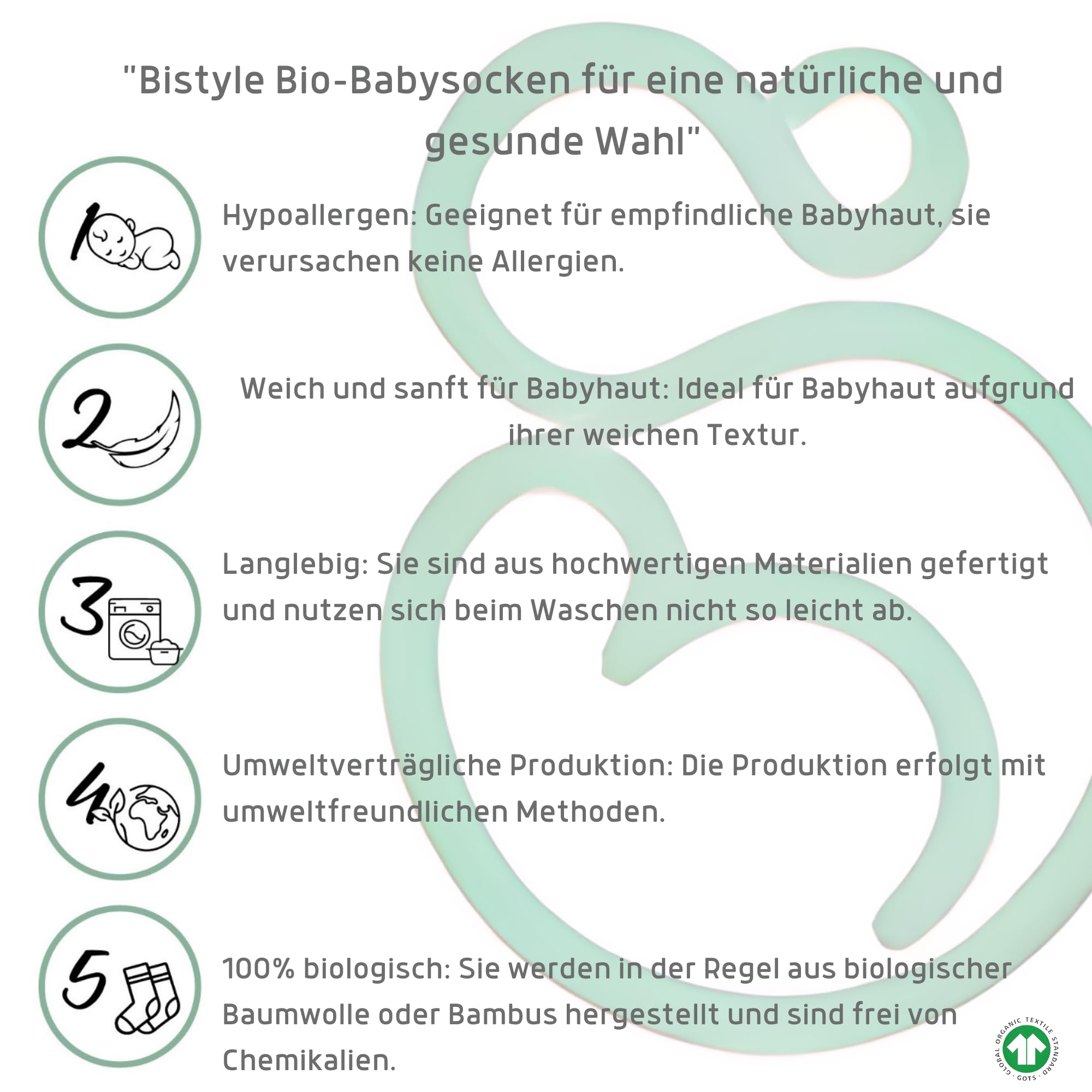 bistyle Lot de 6 paires de chaussettes en coton pour nouveau-né de 0 à 6 mois à 3 ans - Chaussettes sans couture - Chaussettes pour garçons et filles
