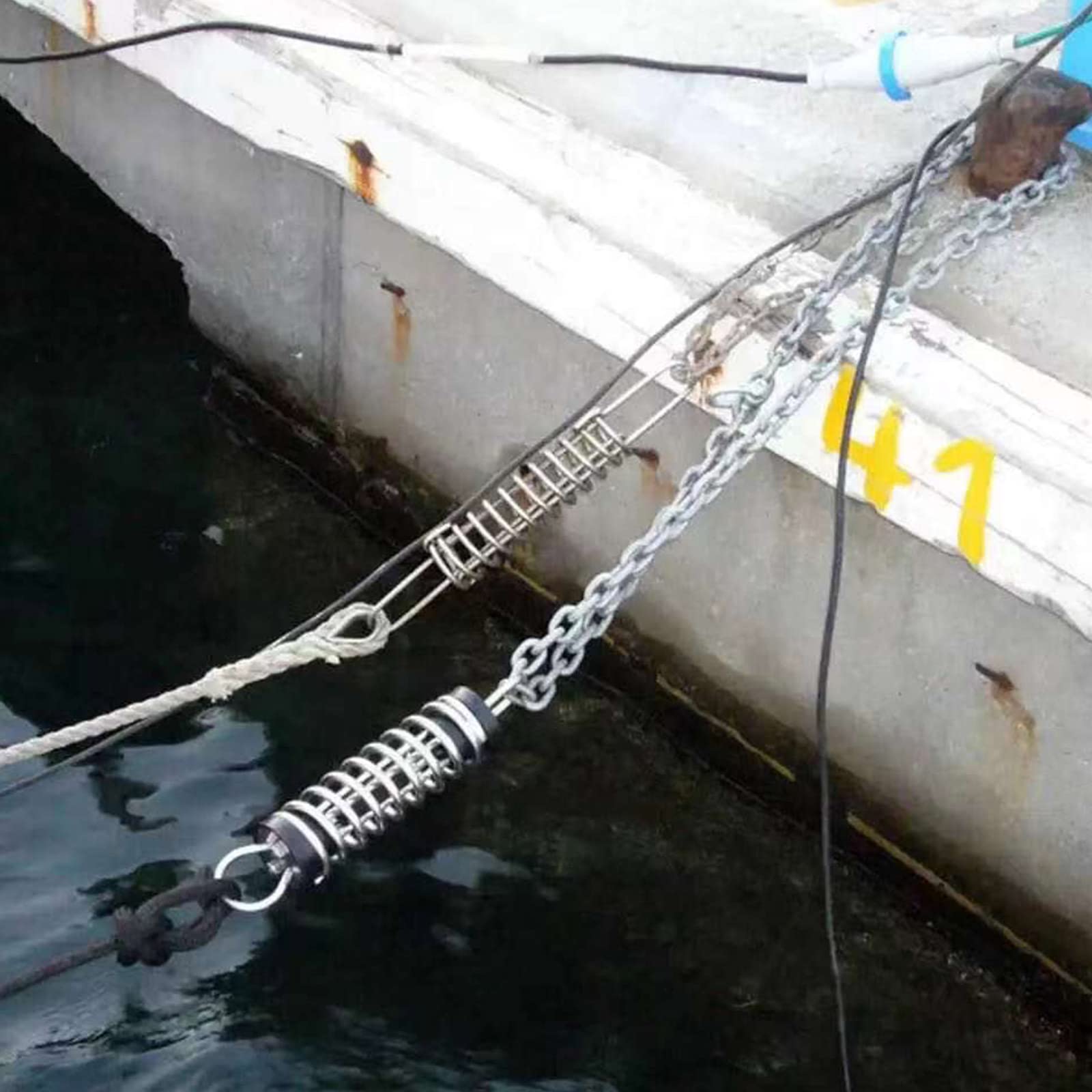 Haiki Molla di Ormeggio per Ormeggio Barche in Acciaio Inox 316 Ammortizzatore Smorzatore Resistenza Marina Dispositivo di Ormeggio