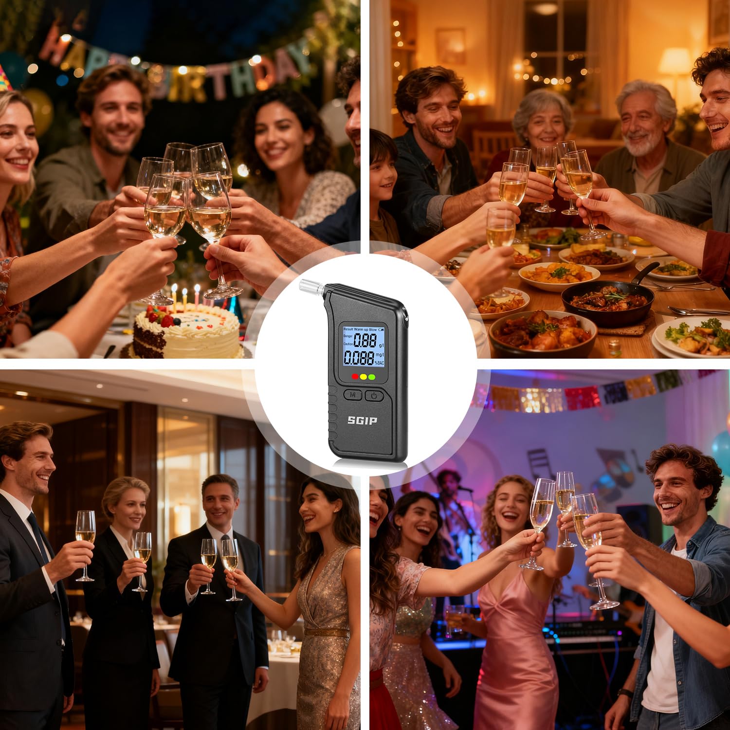 Ethylotest Electronique, Etiloteste Electronique Portable Alcotest avec Affichage Numérique LCD Fonction de Stockage Alcootest Électronique Personnel pour Usage Domestique et Professionnel