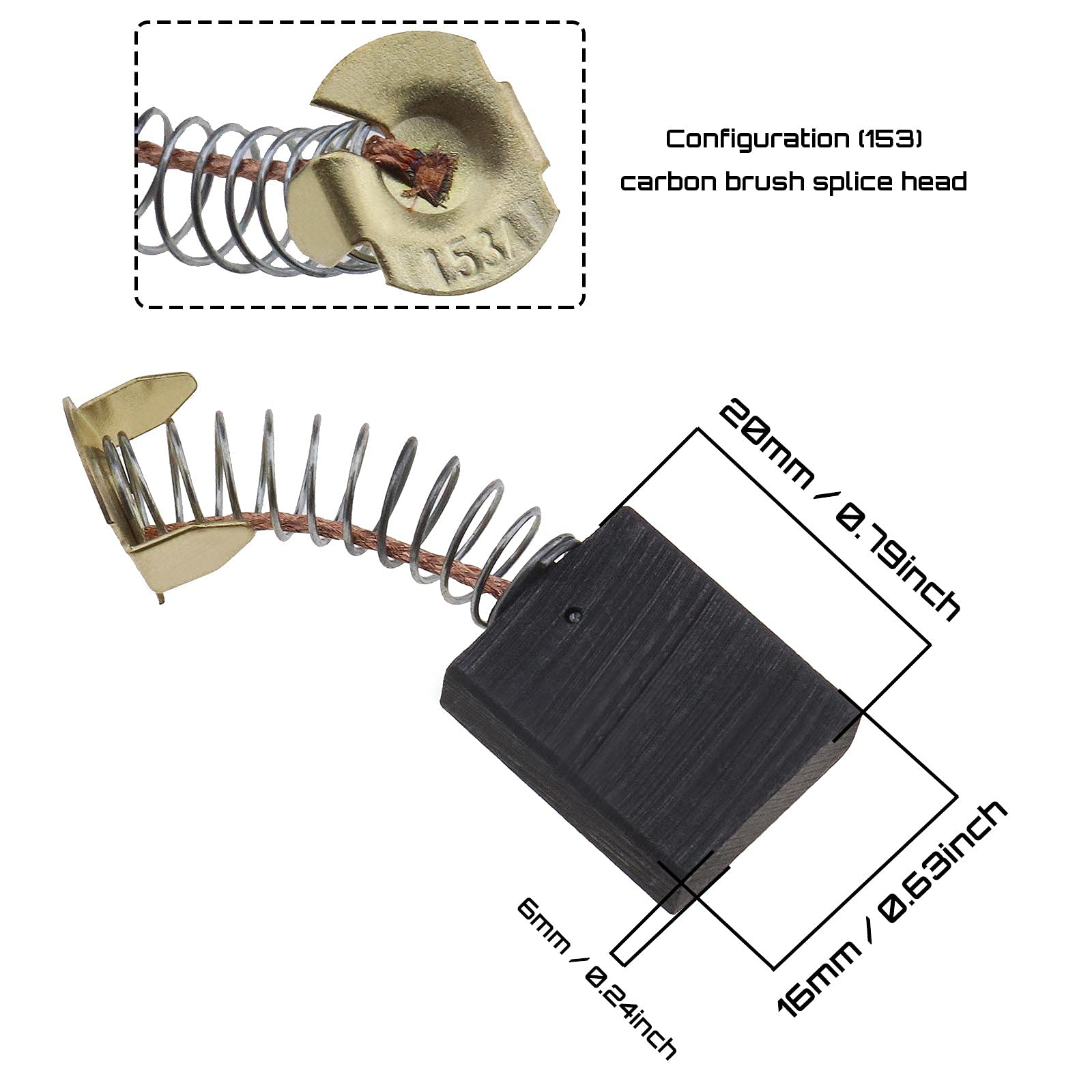 Escobillas Con Parada Automática 2 Pares 6.3x10x15 Mm | Para Motor Flex L1000 827693