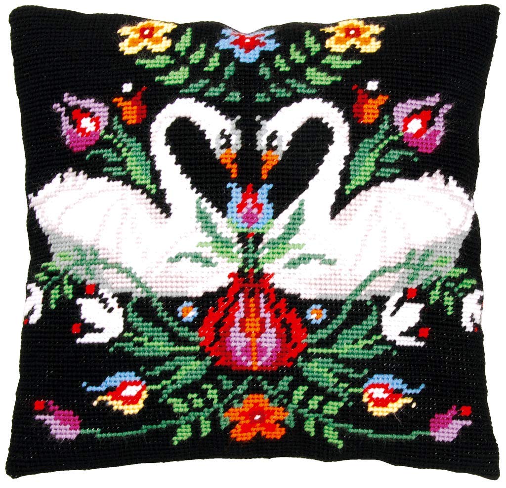 Vervaco Zara - Kit per ricamo a punto croce con cuscino in gobelina, in cotone, multicolore, 40 x 40 x 0,3 cm