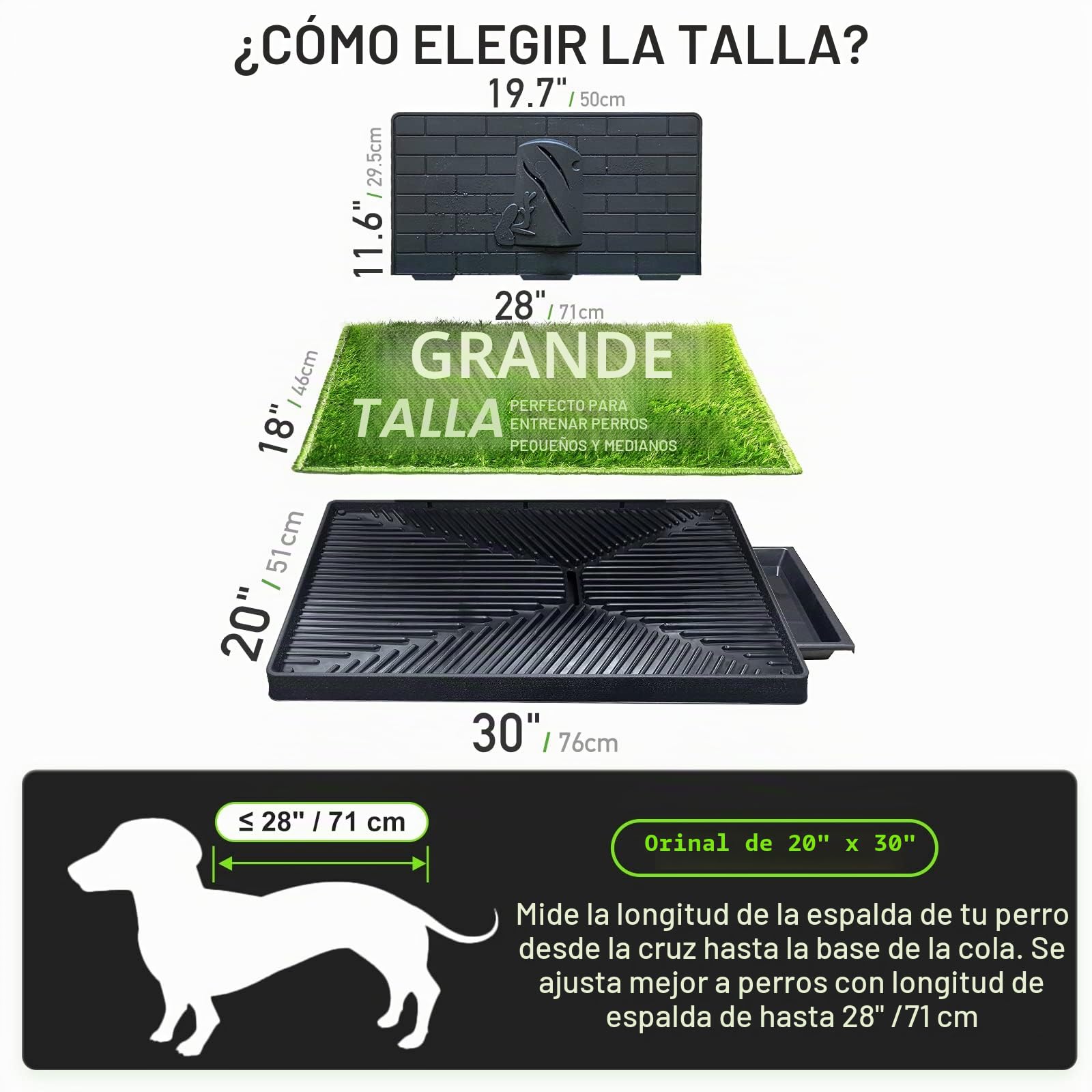 Hompet Inodoro para Perros con 2 Piezas de césped Artificial, Arenero Meadero Orinal para Perro, para Cachorro, para Perros pequeños y medianos, Almohadillas de Entrenamiento portátiles