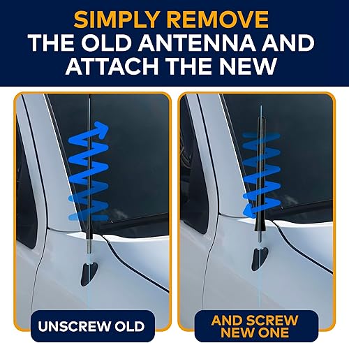 Miniatura 3 de Mástil de antena de 6 3/4 pulgadas. Compatible con Toyota Tacoma 2005 06 07 08 09 10 11 2012 2013 2014 2015