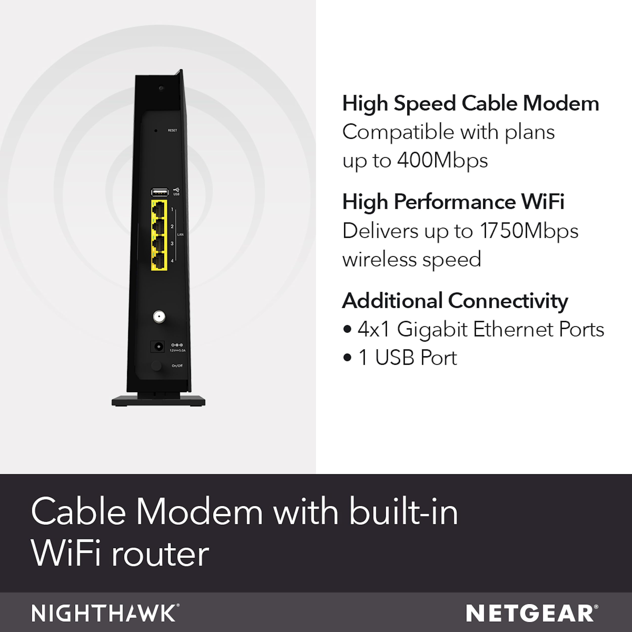 Amazon.com: NETGEAR Cable Modem WiFi Router Combo C6300