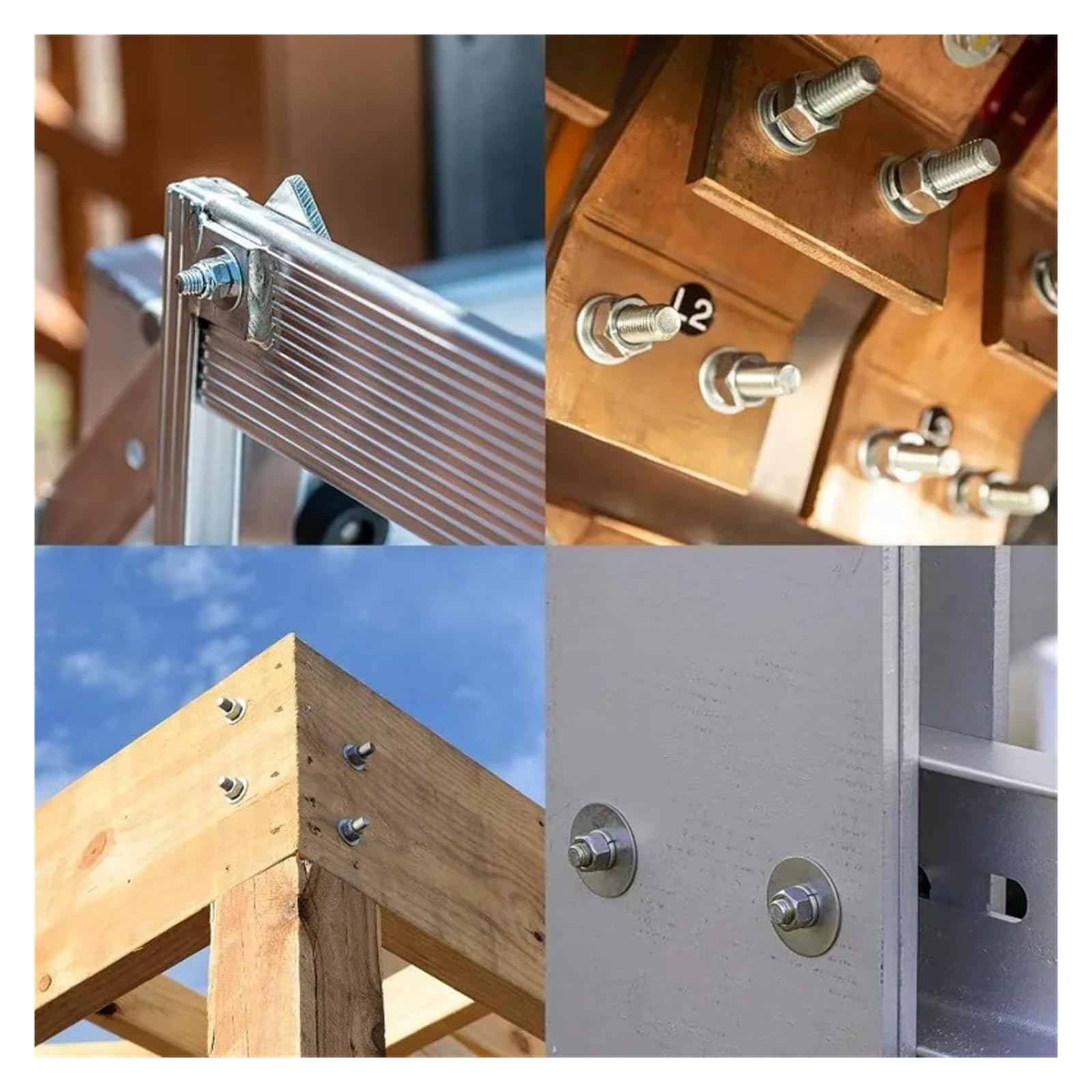 Flache Unterlegscheibe Edelstahl-Unterlegscheiben-Sortiment-Set, Dichtung for Schrauben, M3-M10, Metall-Unterlegscheiben, Befestigungs-Hardware-Werkzeuge(Mix,100PCS)