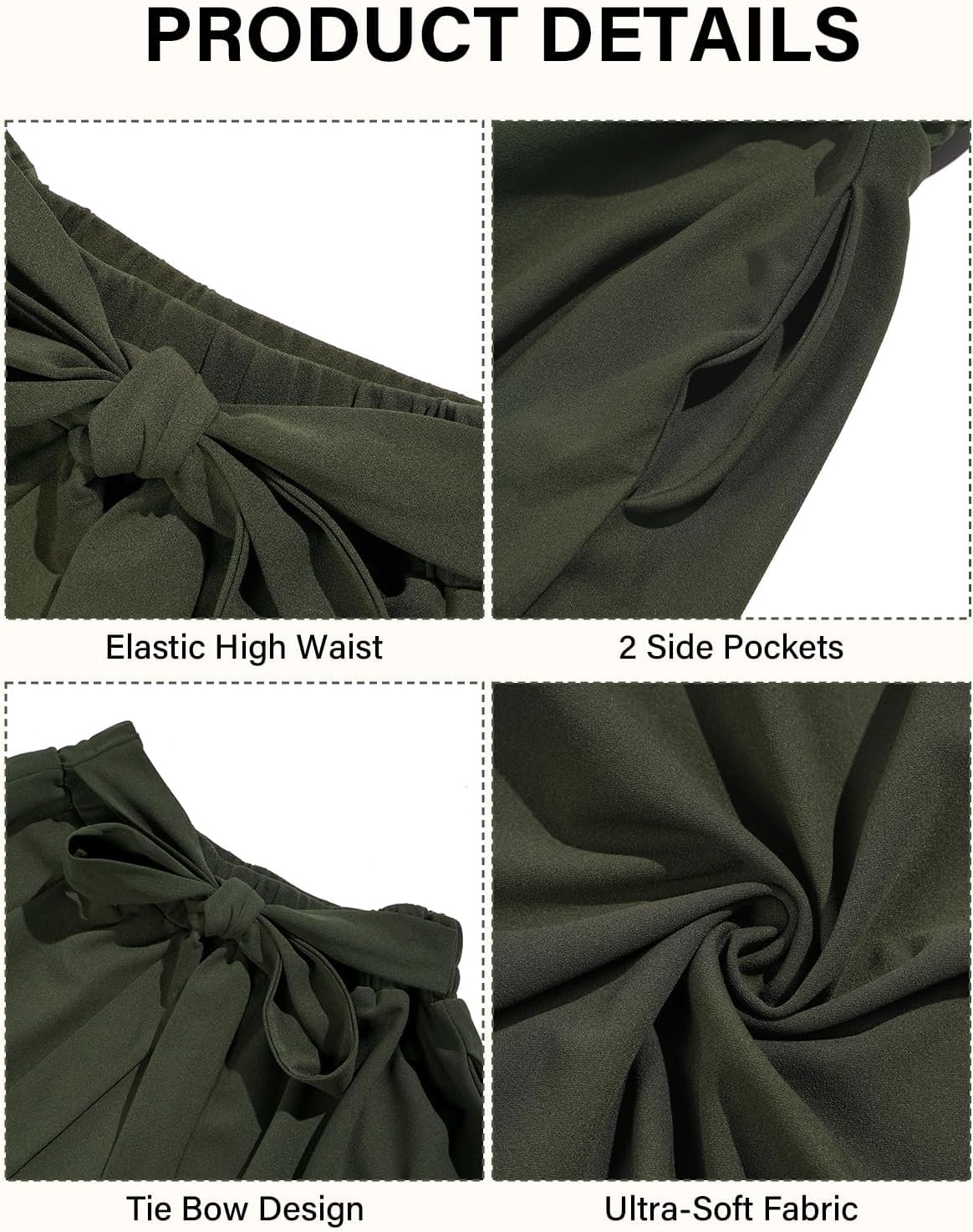 Women's Plus Size Midi Skater Skirt High Waist A-Line Stretchy Flared Casual Skirt with Pockets - Image 4