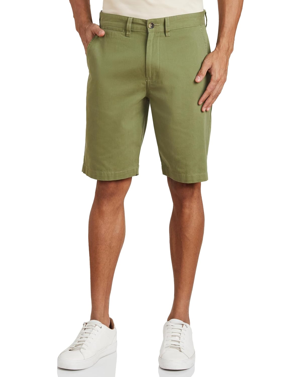 Amazon Brand – Symbol Men’s Cotton Regular Fit Chino Shorts |Slant Pockets