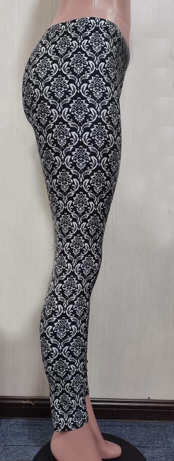 Sister Amy Girl 3D Printed Geometric Figures Ankle Elastic Tights Legging - Image 2