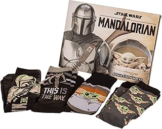 Star Wars The Mandalorian Jacquard Knit Unisex Crew Socks 4-Pack Gift Set