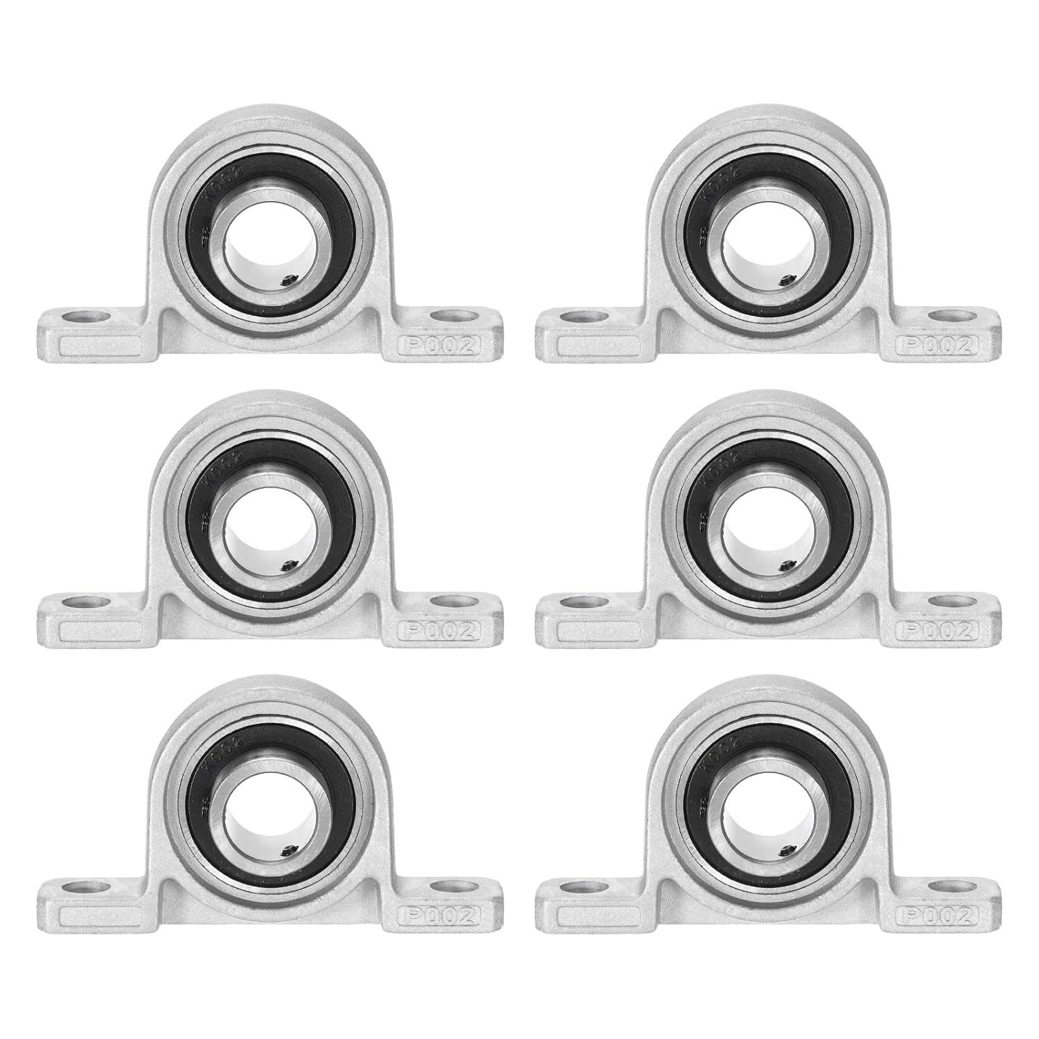 uxcell 4 Pcs KP006 Pillow Block Bearing 30mm Bore Zinc Alloy Inner Ball Mounted Bearing Block Insert Bearing Self-Alignment