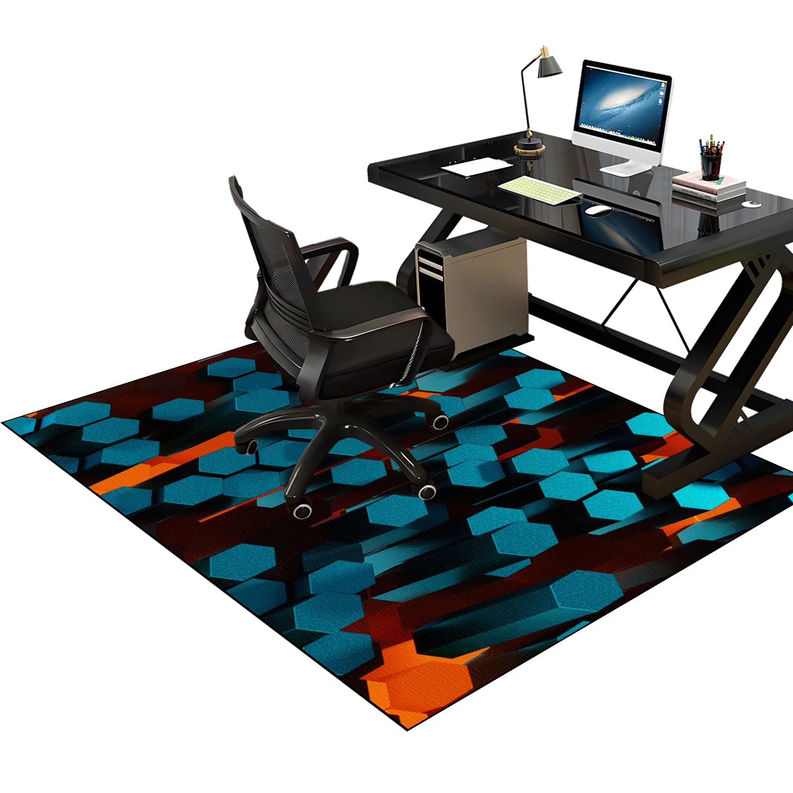 Heavy Duty Office Gaming Chair Mats for Carpeted and Hardwood Floor, Desk Chair Mat, Carpet Protector Chair Mat for Home and Office, Hard-Floor Chair Mats, Floor Mat for Office Chair 90 x 120 cm