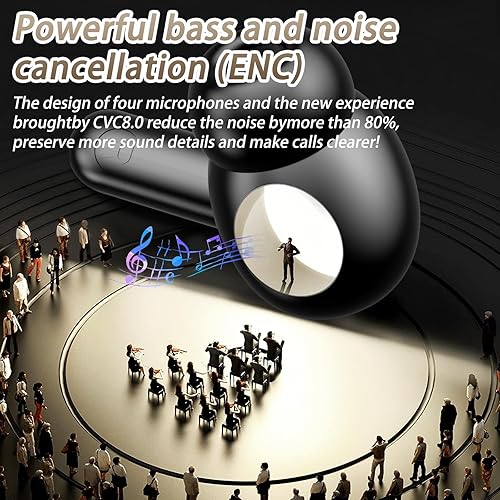 Miniatura 5 de Auriculares inalámbricos, auriculares Bluetooth, reproducción de 42 horas, Bluetooth 5.3, estéreo de alta fidelidad, auriculares inalámbricos con
