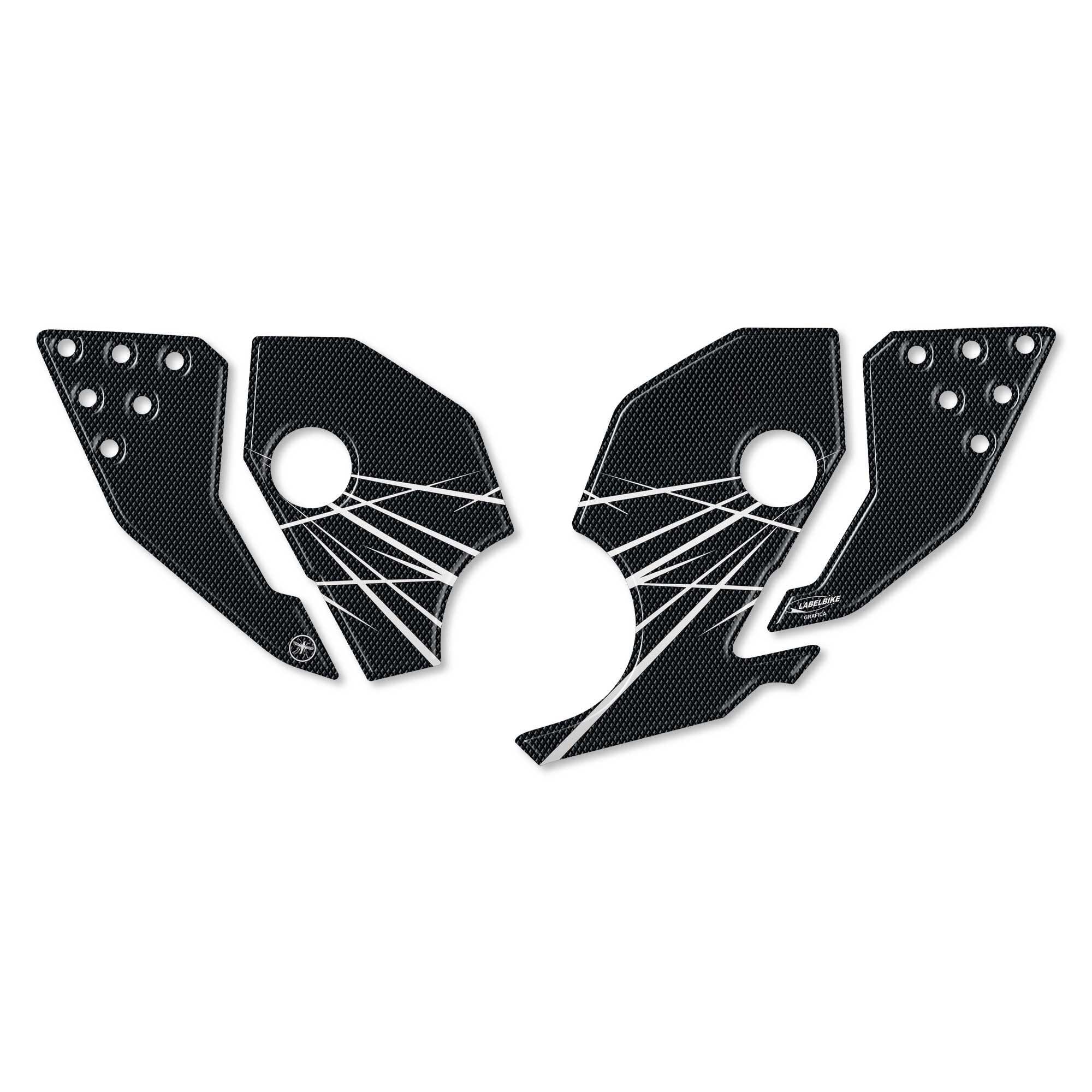 labelbike - Kit of 4 3D Gel Sill Protectors Stickers Compatible with Honda Africa Twin