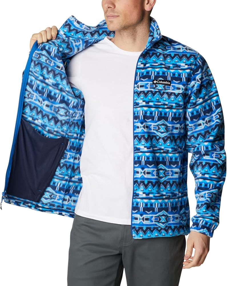 Columbia Men's Steens Mountain Printed Jacket, Bright Indigo 80S