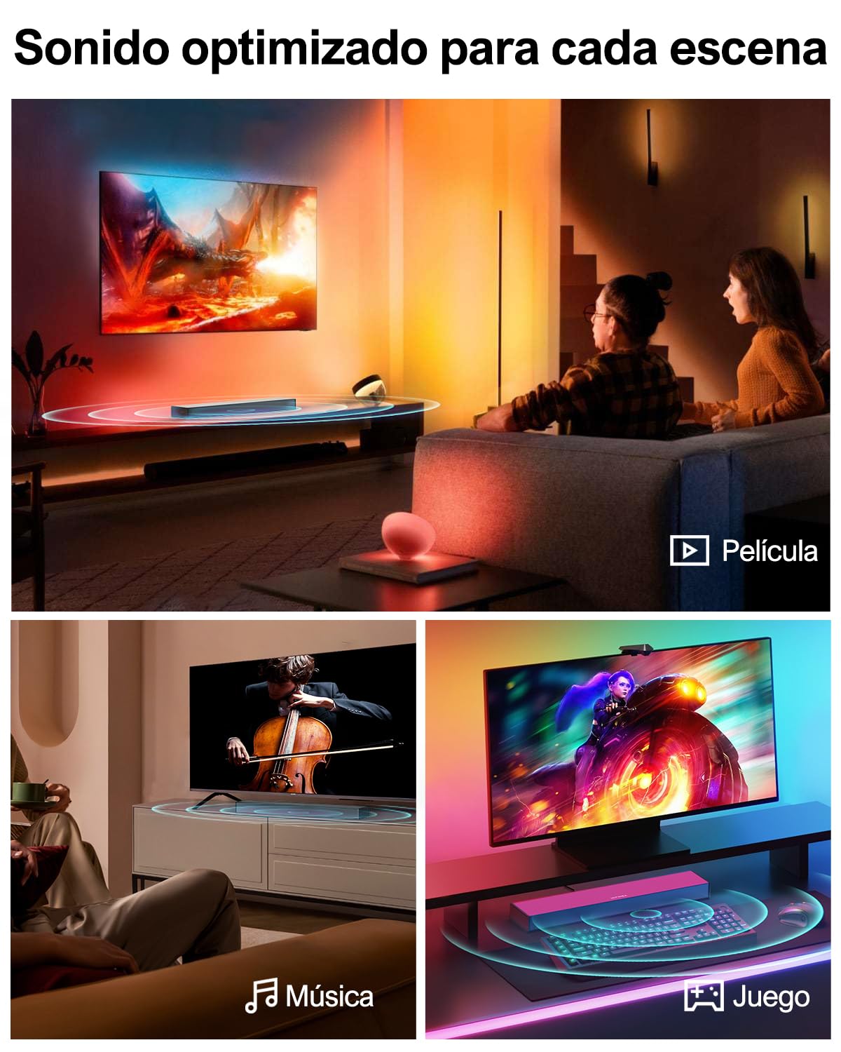 ULTIMEA Barra de Sonido para TV con Subwoofer, Potencia Máxima 160W, BASSMAX, Barra de Sonido Surround 2.1 para PC con 3 EQ, Bluetooth 5.3/HDMI/óptico/AUX/Montaje en Pared, Serie Ultra Slim Nova S40
