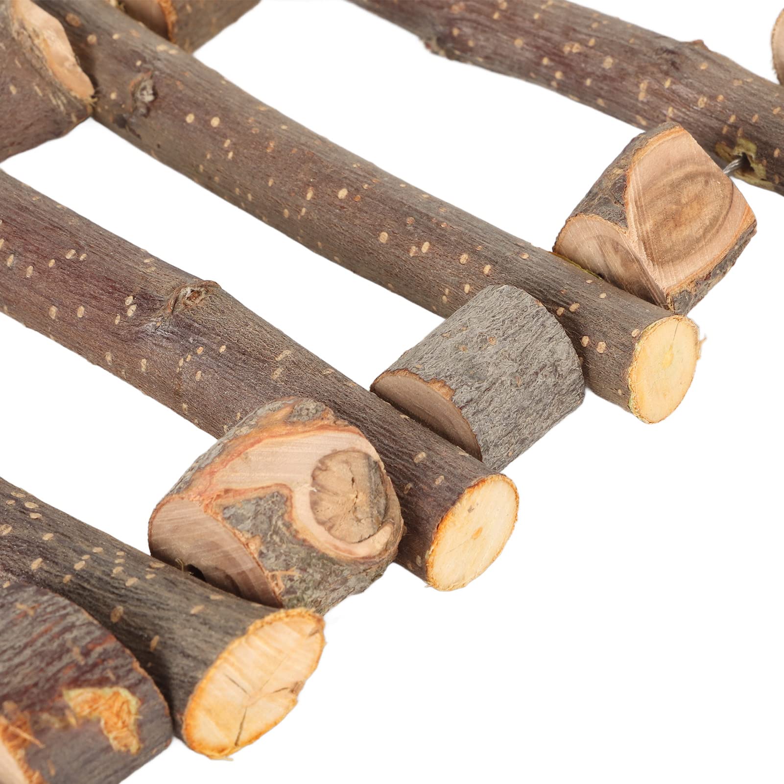 Puente masticable Flexible de la Escalada de Mascotas de Madera de Madera de 60 cm para Loros Chinchillas pequeños Animales de Acero Desmontable diseño de Alambre de Acero para (30 cm)