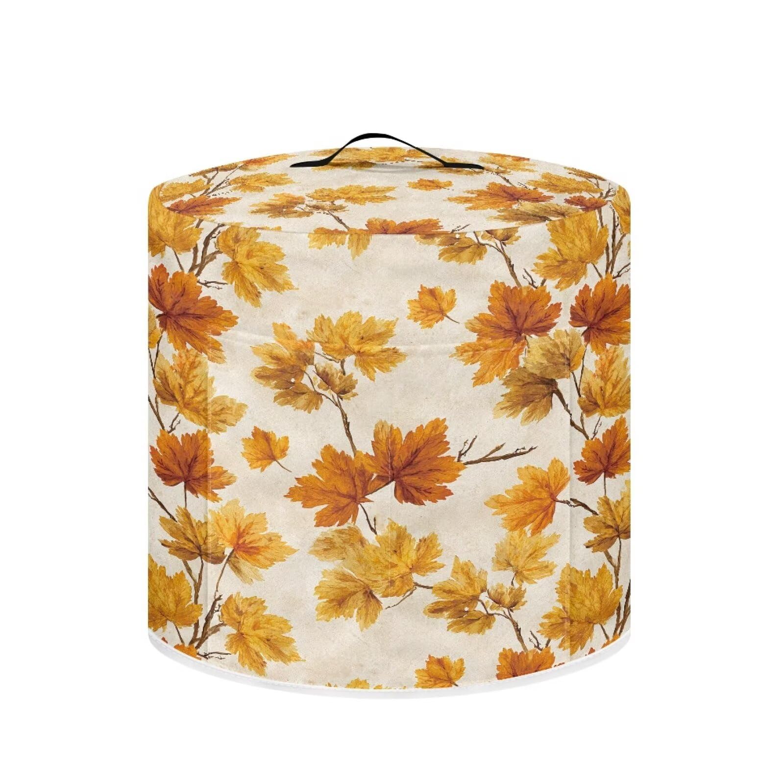 3-Quart Kitchen Appliance Cover - Fall Maple Leaves Dust Protector | Portable with Pockets &amp; Handle | Fits Round/Rectangular Pots &amp; Air Fryers
