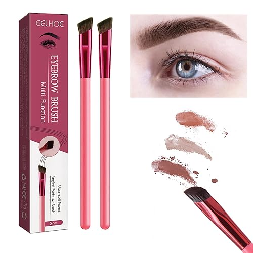 2 cepillos para sellos de cejas 4D, multifunción, cepillo para cejas cuadrado, multifunción, cepillo para cejas cuadrado, multifunción, cepillo para