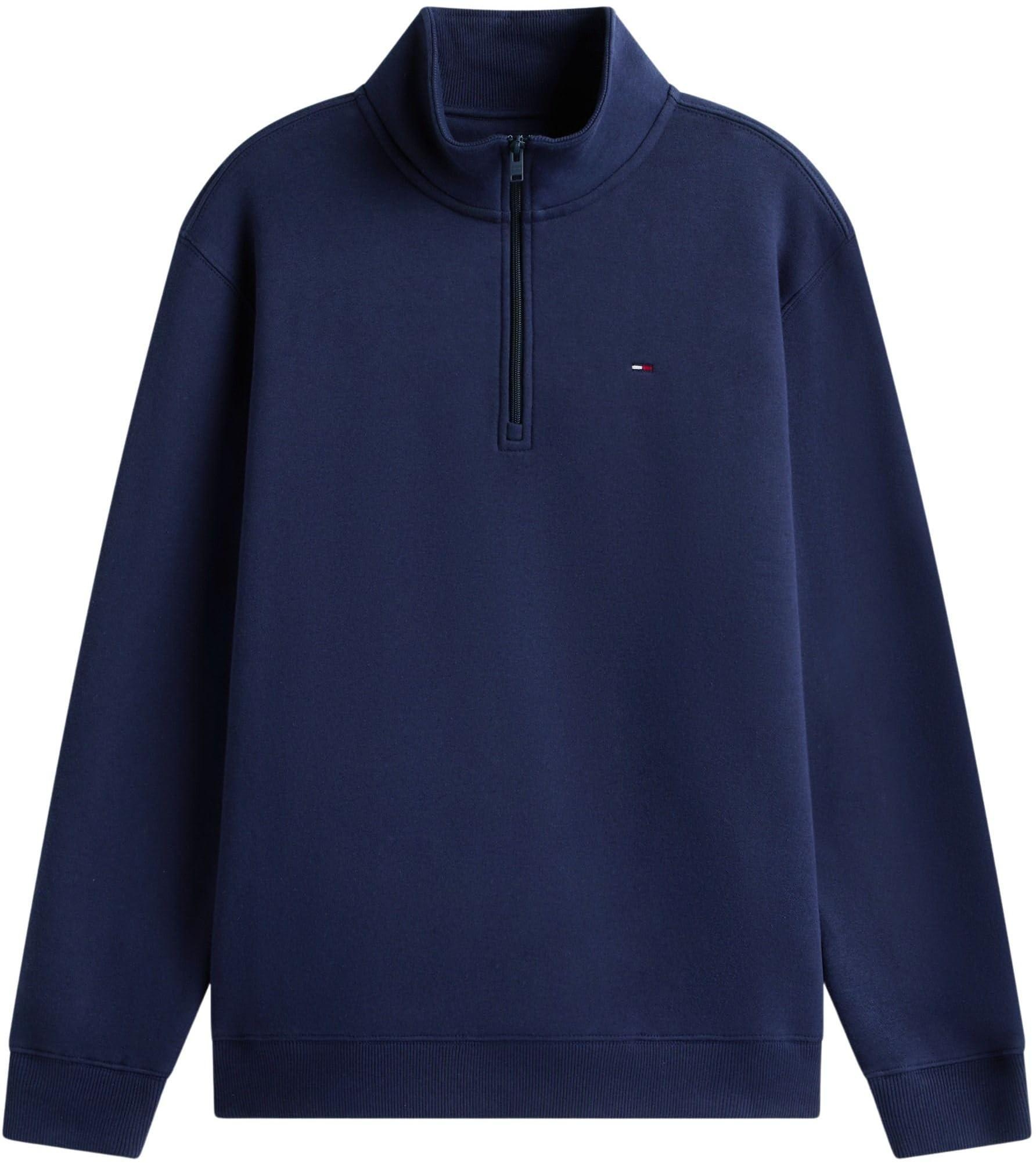 Tommy Jeans TJM Reg Fleece 1/4zip Mock Neck Dm0dm20339 Sudadera con Media Cremallera Hombre (Pack de 1)